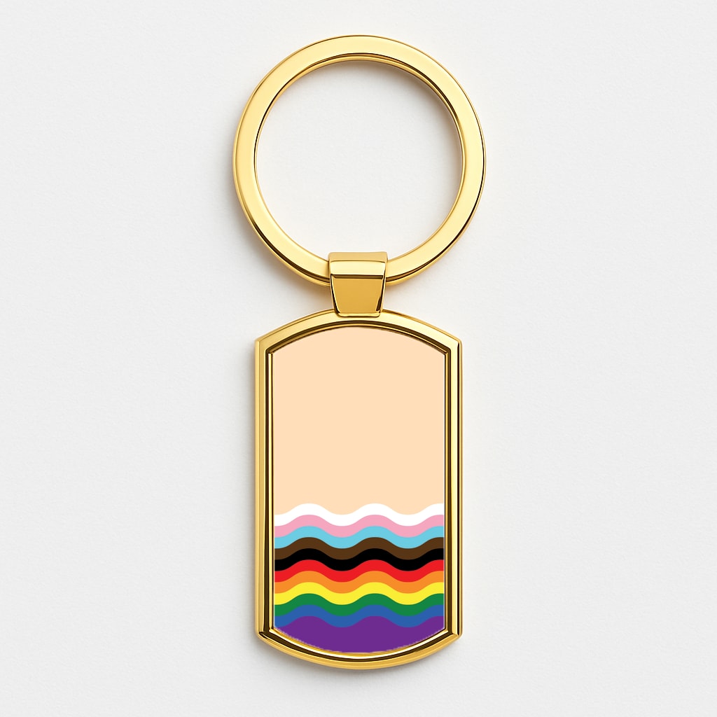 Flag Rainbow - Pride Gold Keyring
