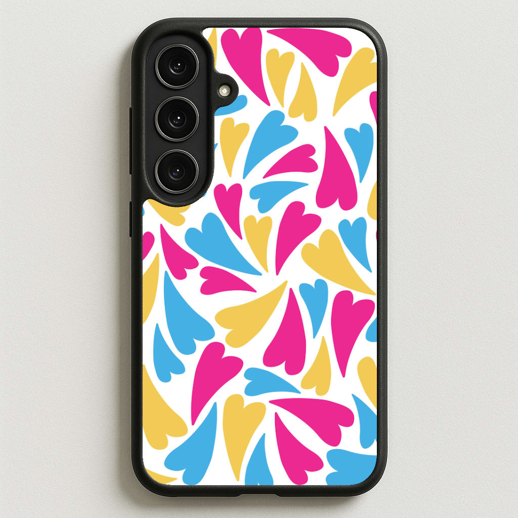 Pansexual Hearts - Pride Phone Case for Galaxy S25FE