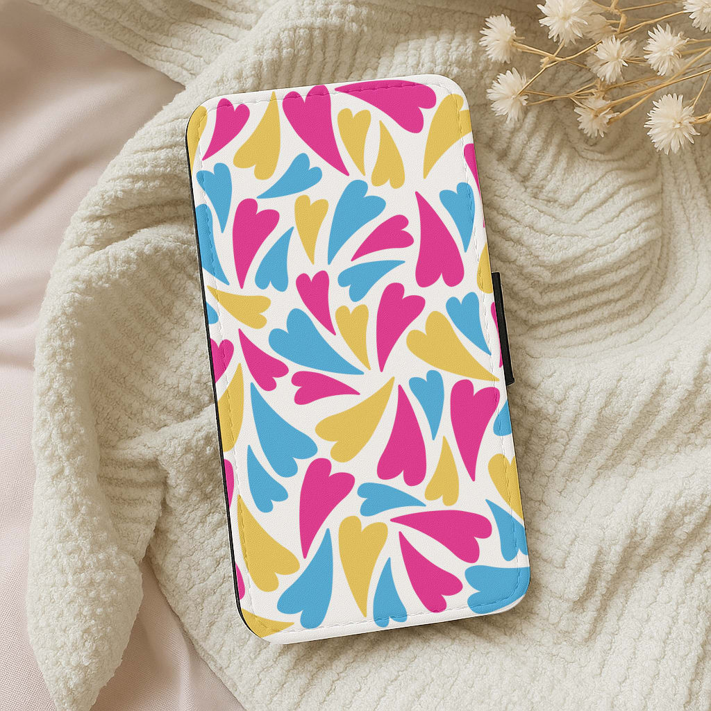 Pansexual Hearts - Pride Wallet Phone Case