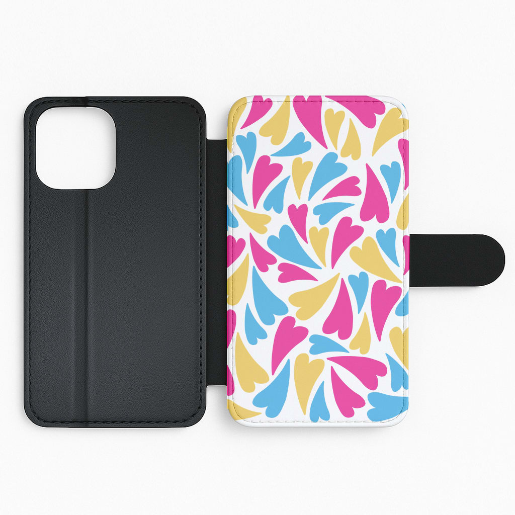 Pansexual Hearts - Pride Flip Phone Case