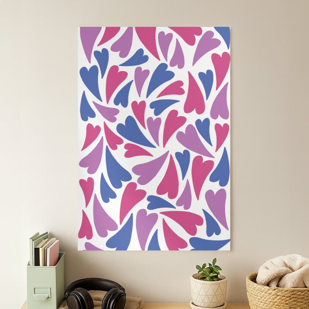 Bisexual Hearts - Pride Poster