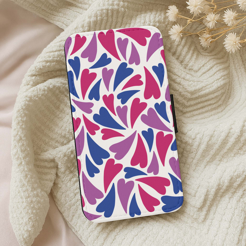 Bisexual Hearts - Pride Wallet Phone Case