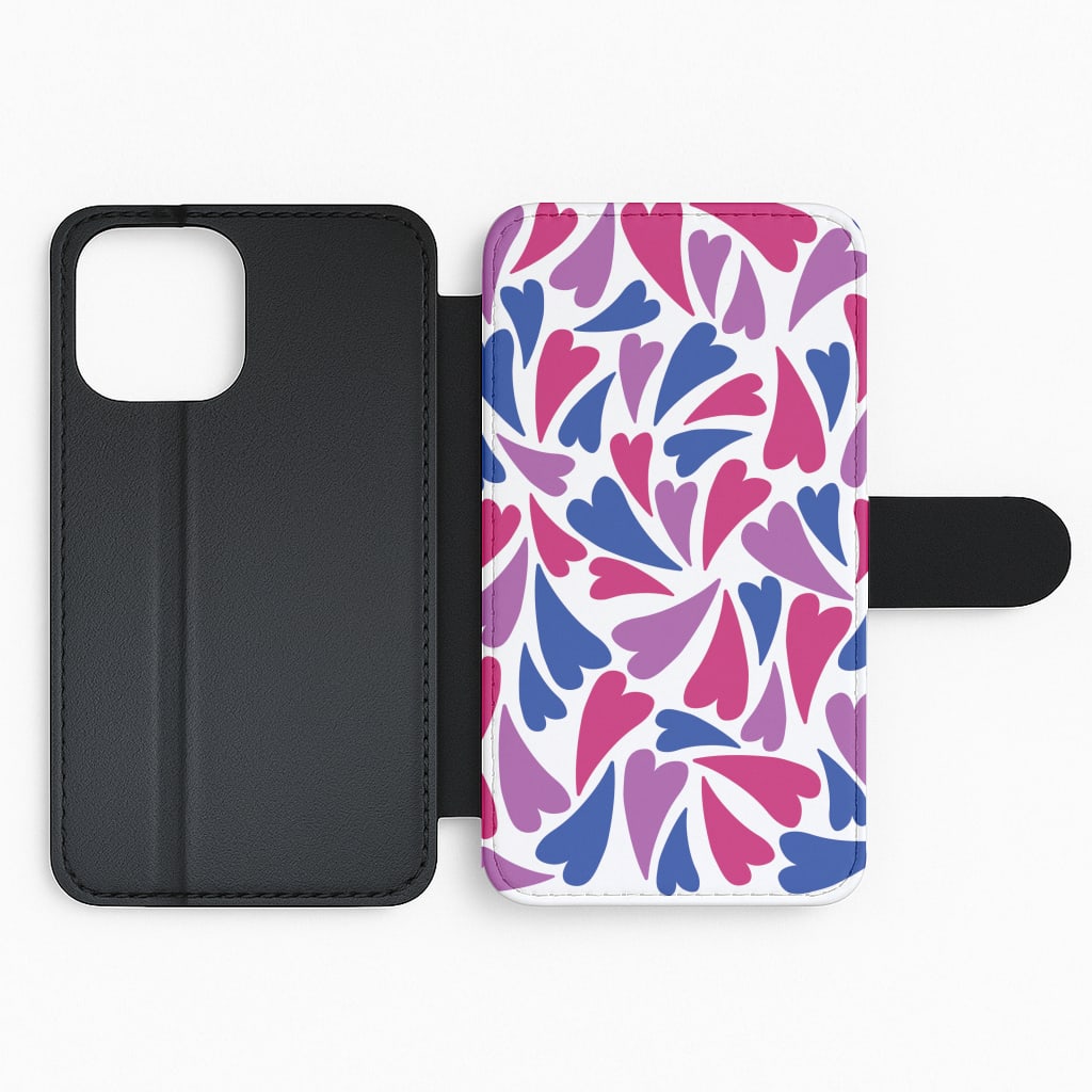 Bisexual Hearts - Pride Flip Phone Case