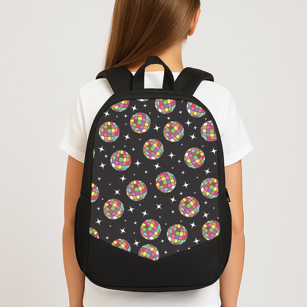 Rainbow Discoballs Large School Bag