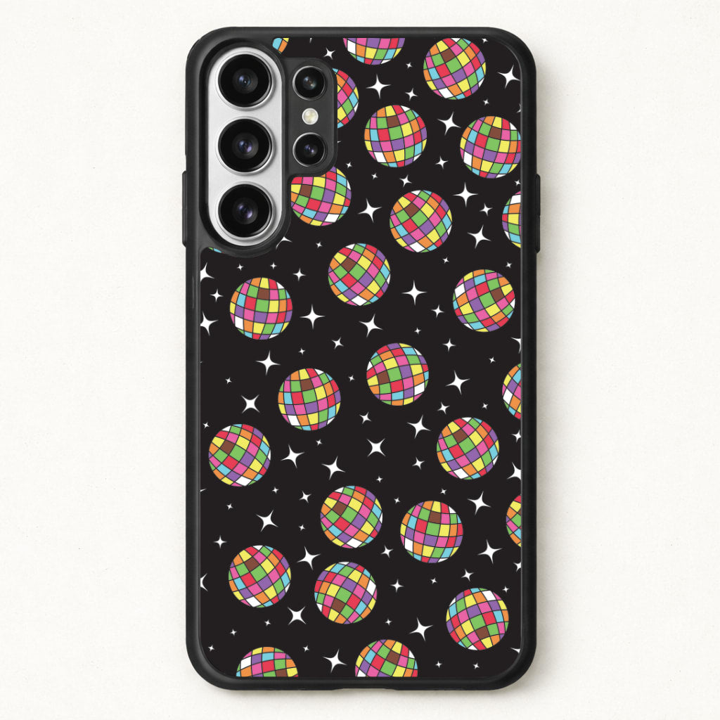 Rainbow Discoballs Phone Case for Galaxy S26 Ultra