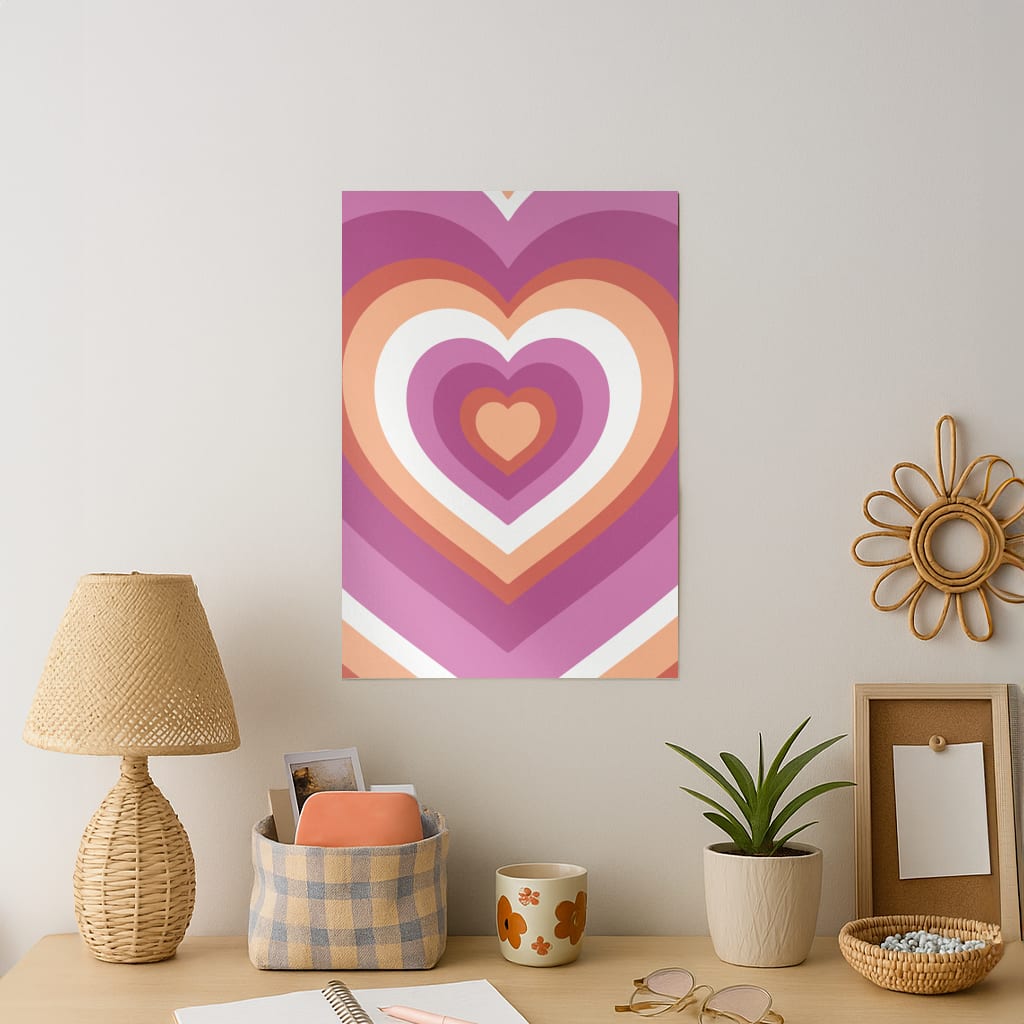 Lesbian Pride Heart Art Print