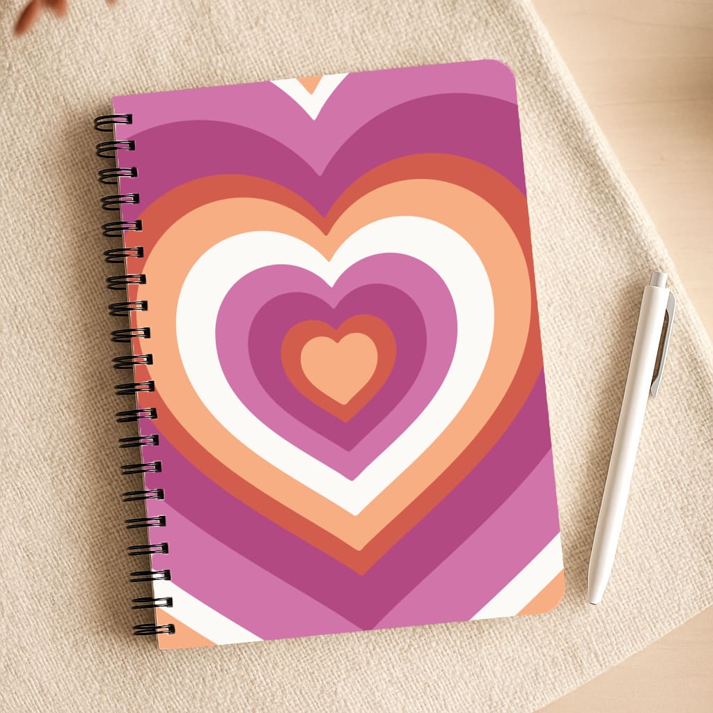 Lesbian Pride Heart Notepad