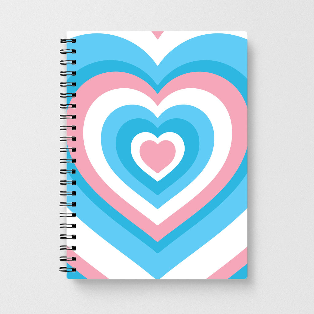 Trans Pride Heart Notebook