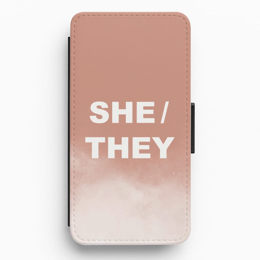 She & They - Pronouns Flip / Wallet Phone Case