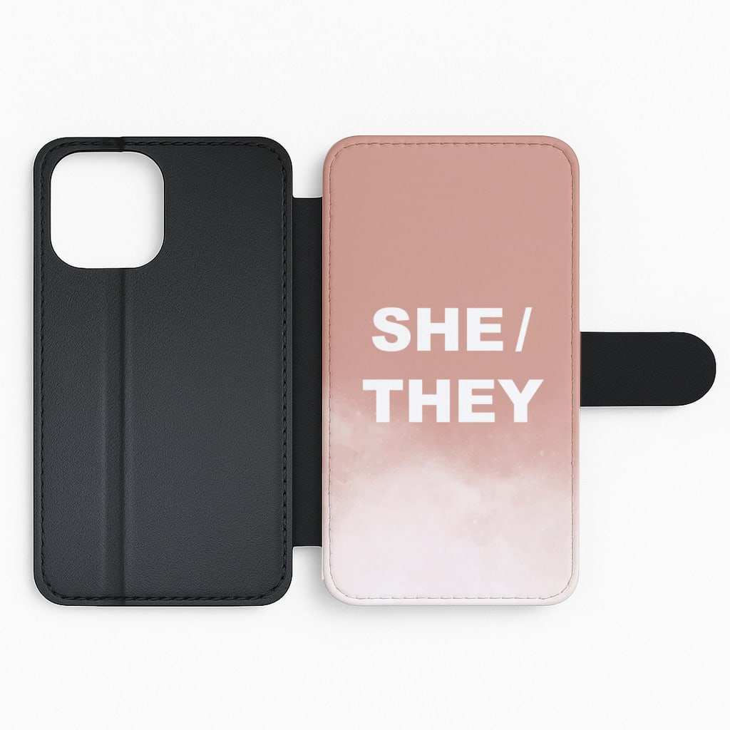 She & They - Pronouns Flip Phone Case