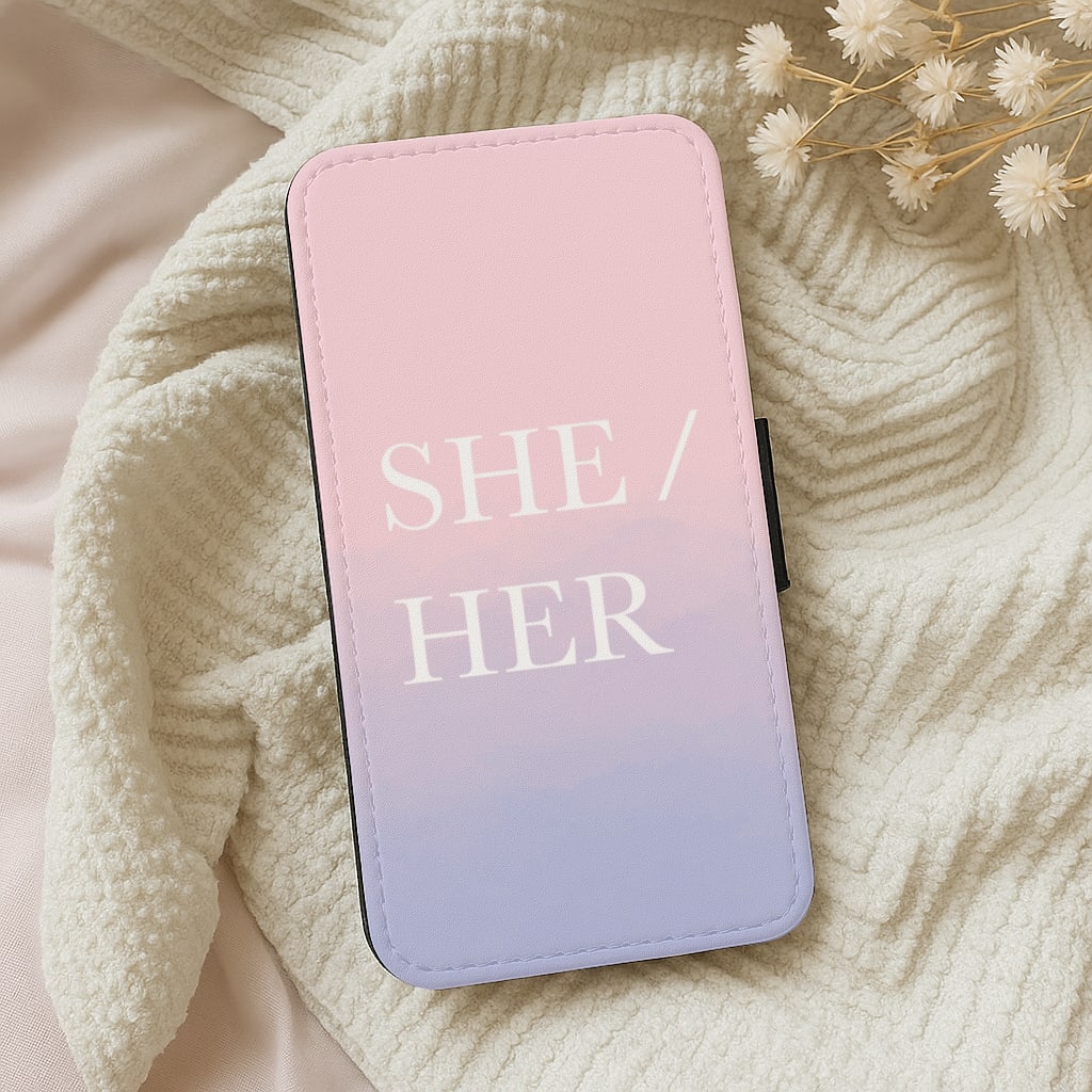 She & Her - Pronouns Wallet Phone Case