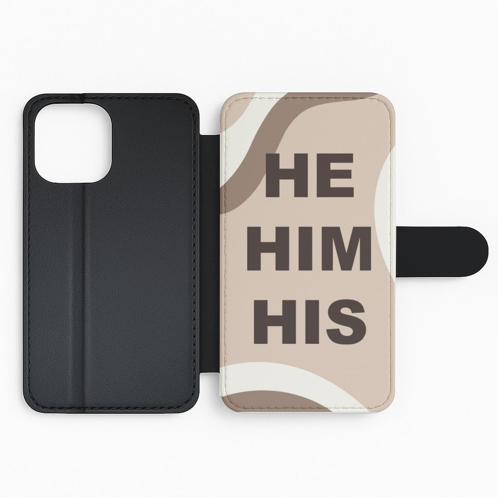 He, Him & His - Pronouns Flip Phone Case