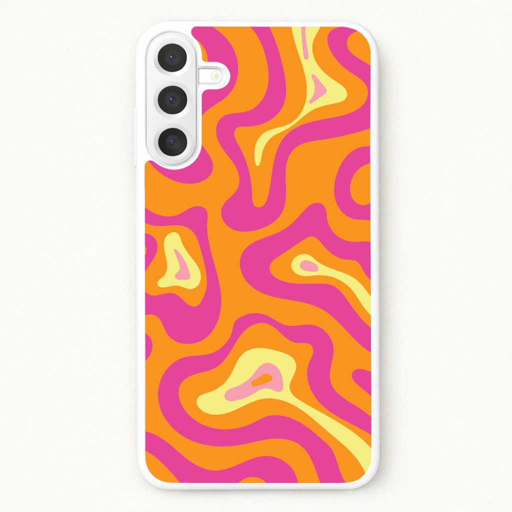 Orange And Pink Psychedelic Pattern Phone Case for Galaxy A37