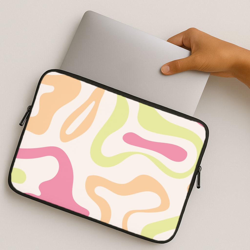 Pastel Shades Psychedelic Pattern MacBook Case
