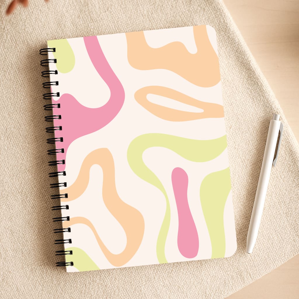 Pastel Shades Psychedelic Pattern Notepad