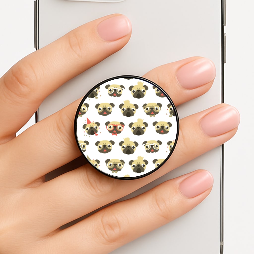Pug Life - Pug Pattern Phone Grip