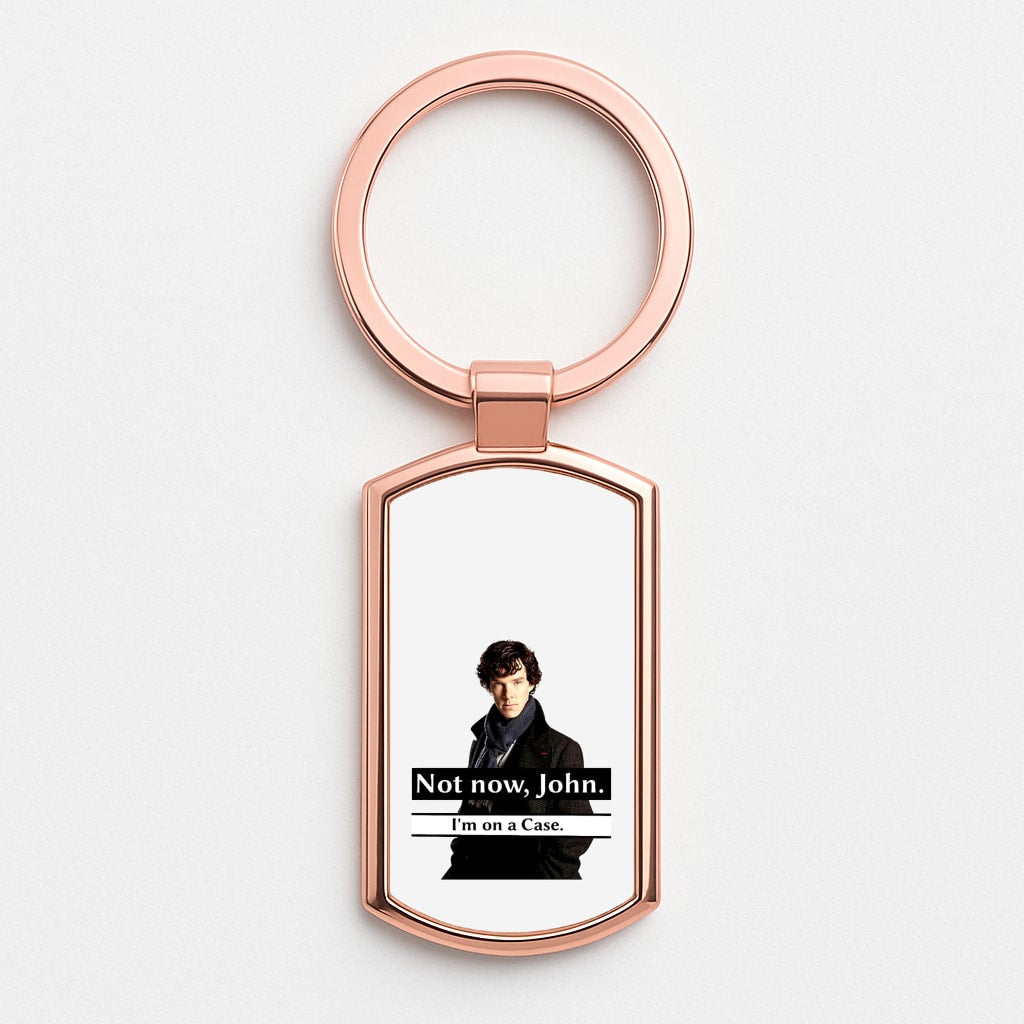 I'm on a Case Holmes Pun Rose Gold Keyring