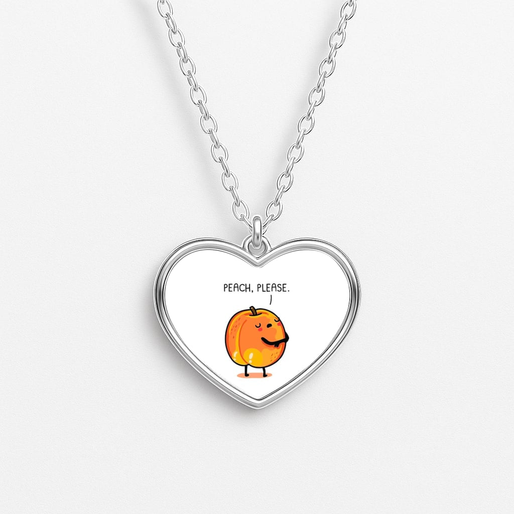 Peach, Please - Funny Pun Necklace