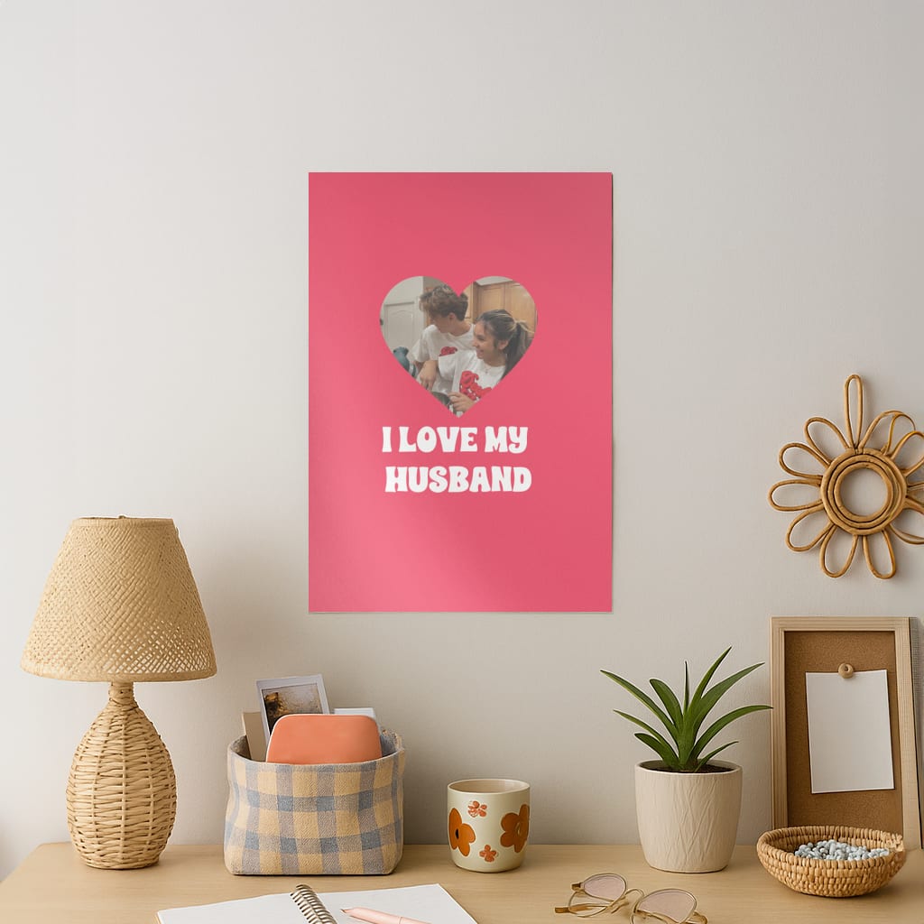 I Love My Husband - Personalised Couples Art Print