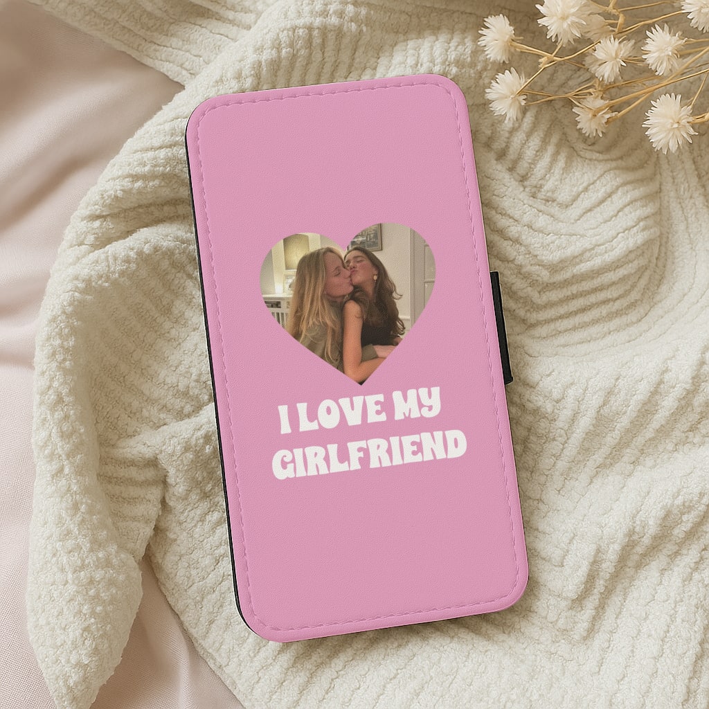 I Love My Girlfriend - Personalised Couples Wallet Phone Case