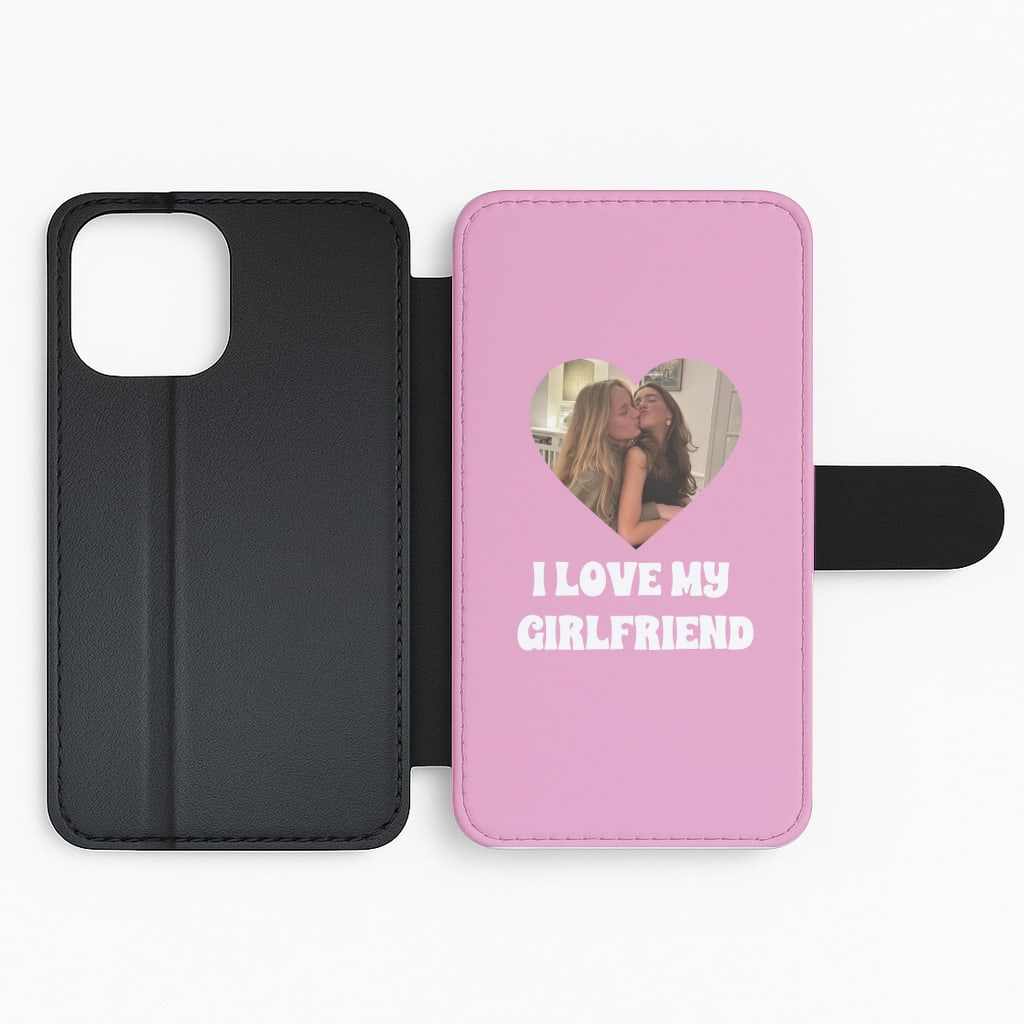 I Love My Girlfriend - Personalised Couples Flip Phone Case
