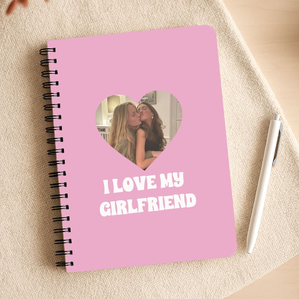 I Love My Girlfriend - Personalised Couples Notepad