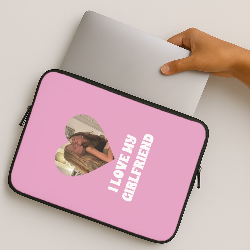 I Love My Girlfriend - Personalised Couples MacBook Case