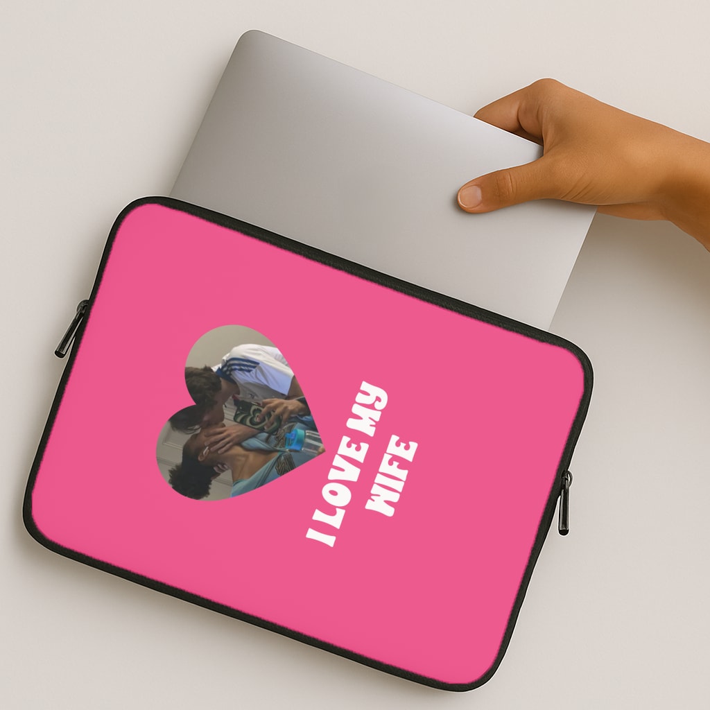 I Love My Wife - Personalised Couples MacBook Case