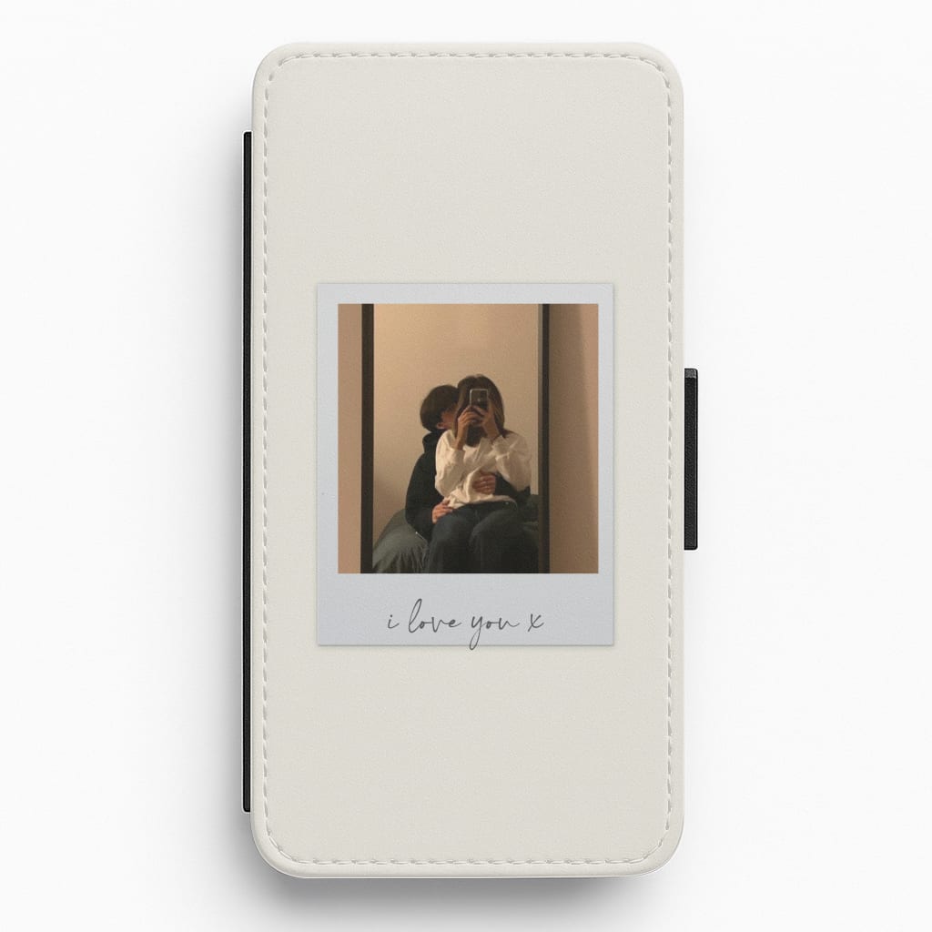 I Love You Polaroid - Personalised Couples Flip / Wallet Phone Case
