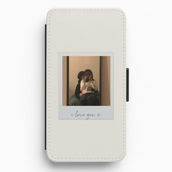 I Love You Polaroid - Personalised Couples Flip / Wallet Phone Case