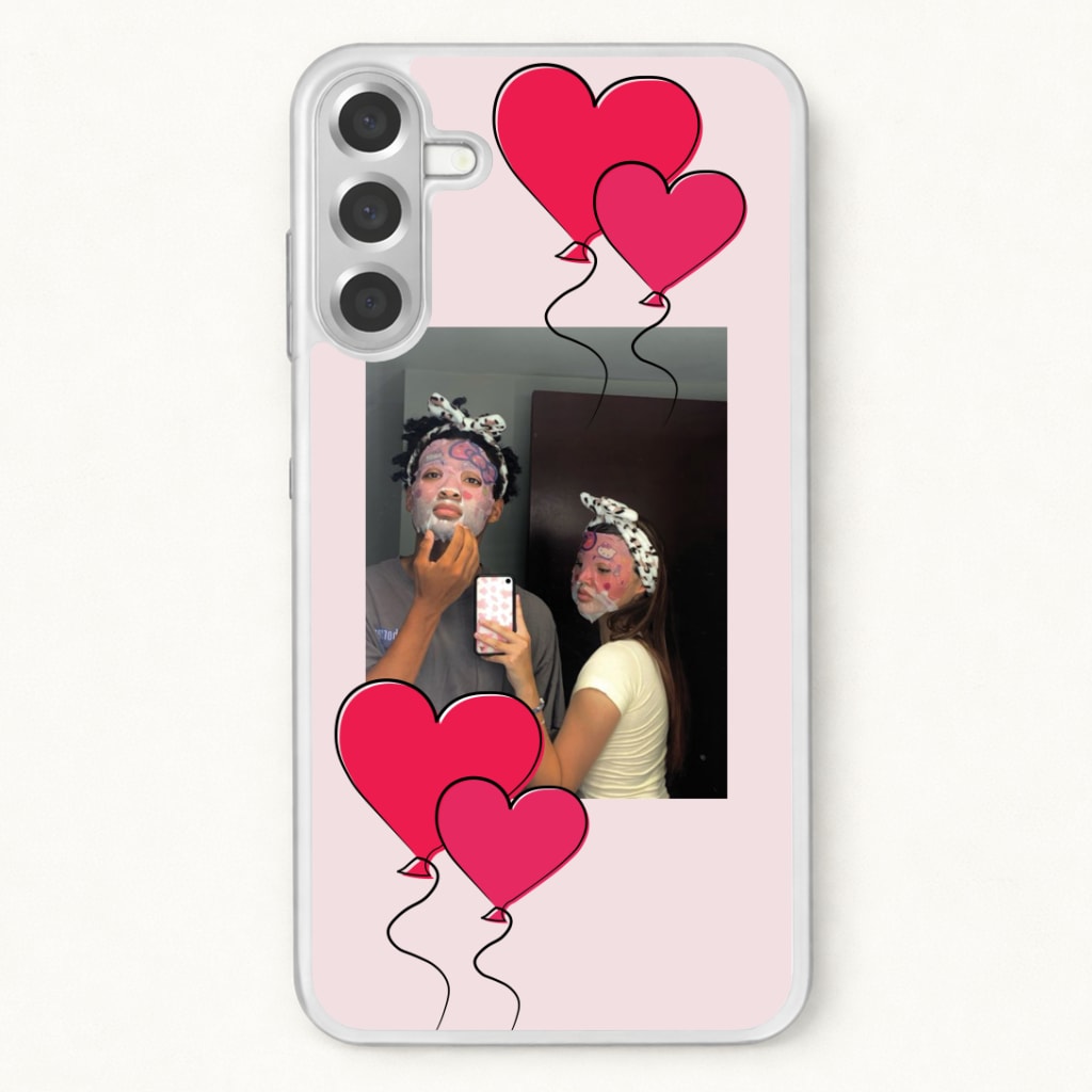 Heart Balloons - Personalised Couples Phone Case for Galaxy A57