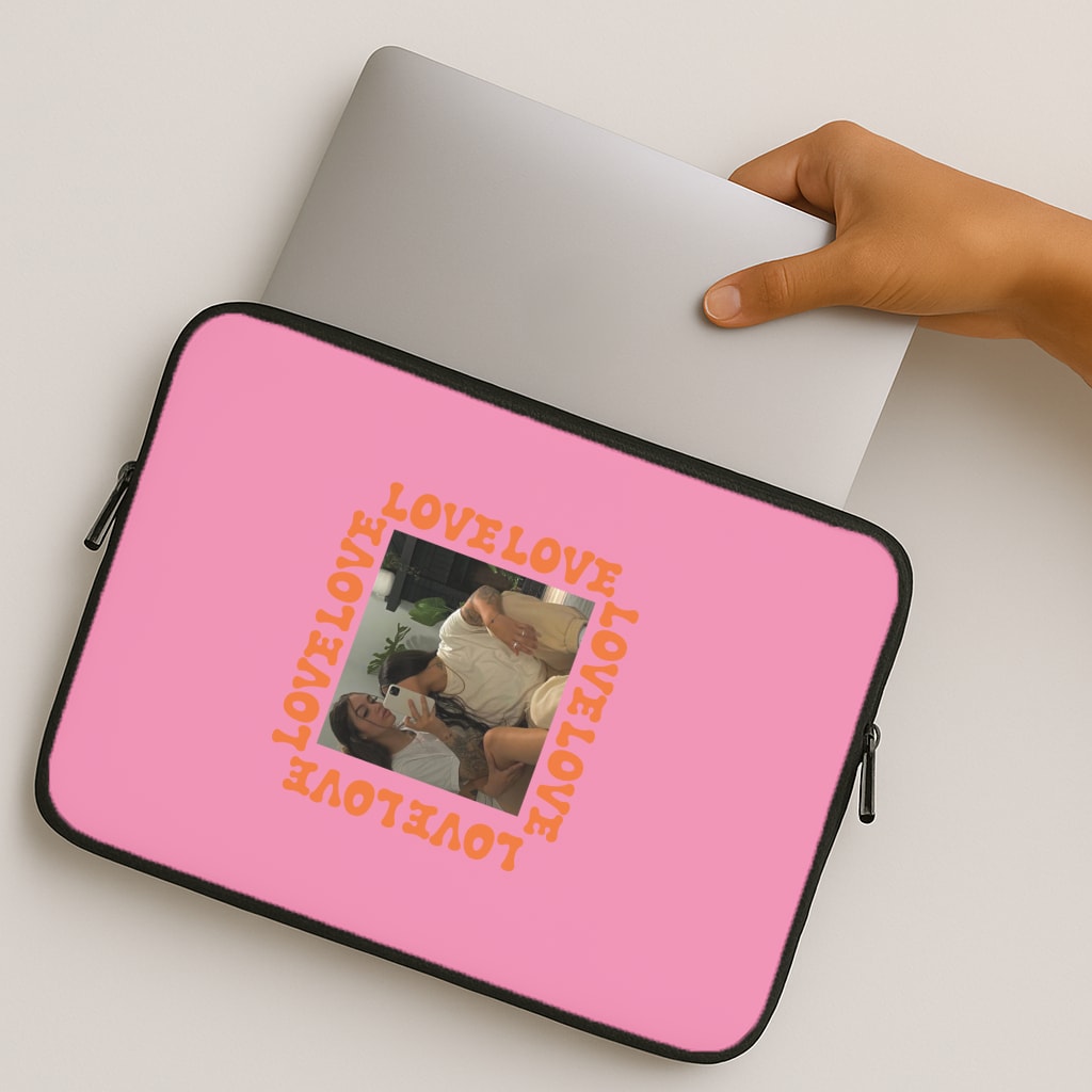 Love, Love, Love - Personalised Couples MacBook Case