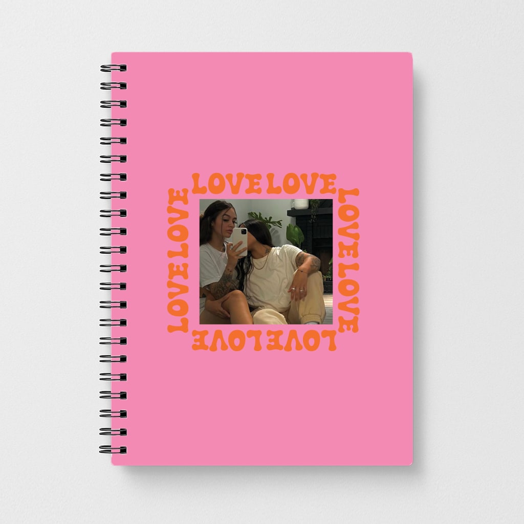 Love, Love, Love - Personalised Couples Notebook
