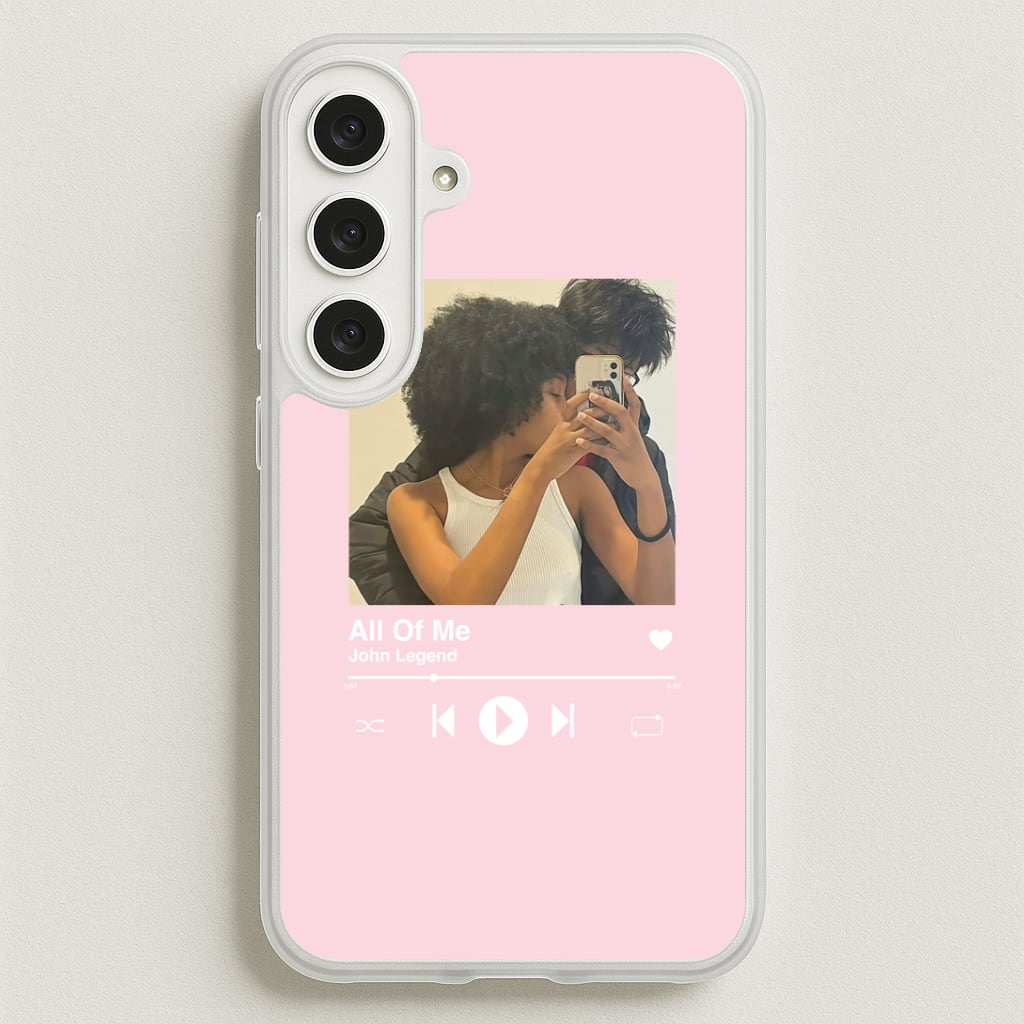Album Cover - Personalised Couples Phone Case for Galaxy S25FE