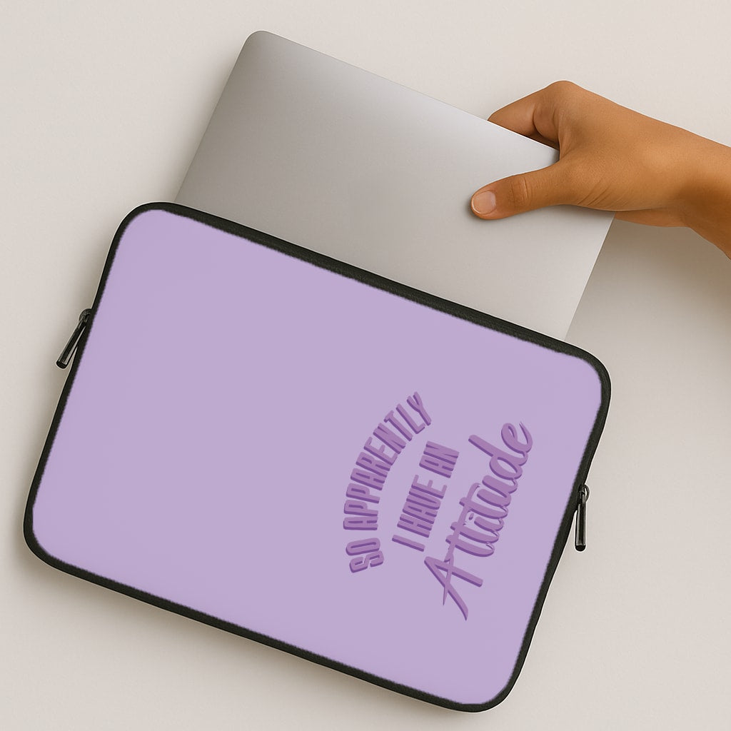 Apprently I Have An Attitude - Funny Quotes MacBook Case