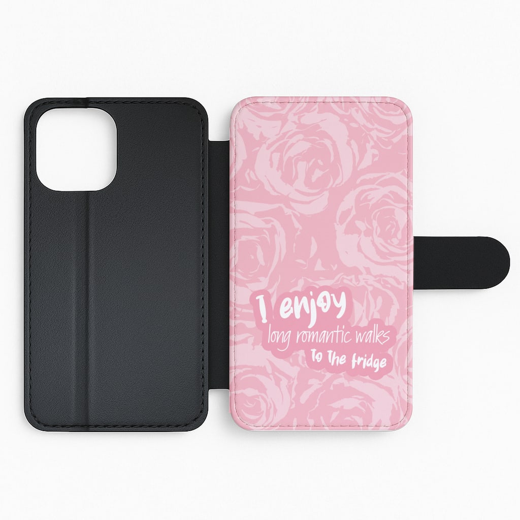 I Enjoy Long Romantic Walks - Funny Quotes Flip Phone Case