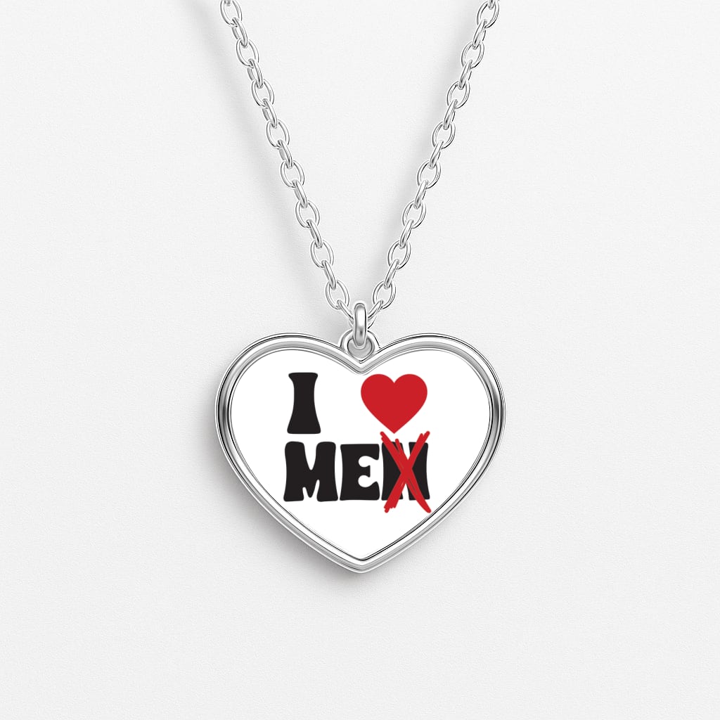 I Love Me - Funny Quotes Heart Necklace