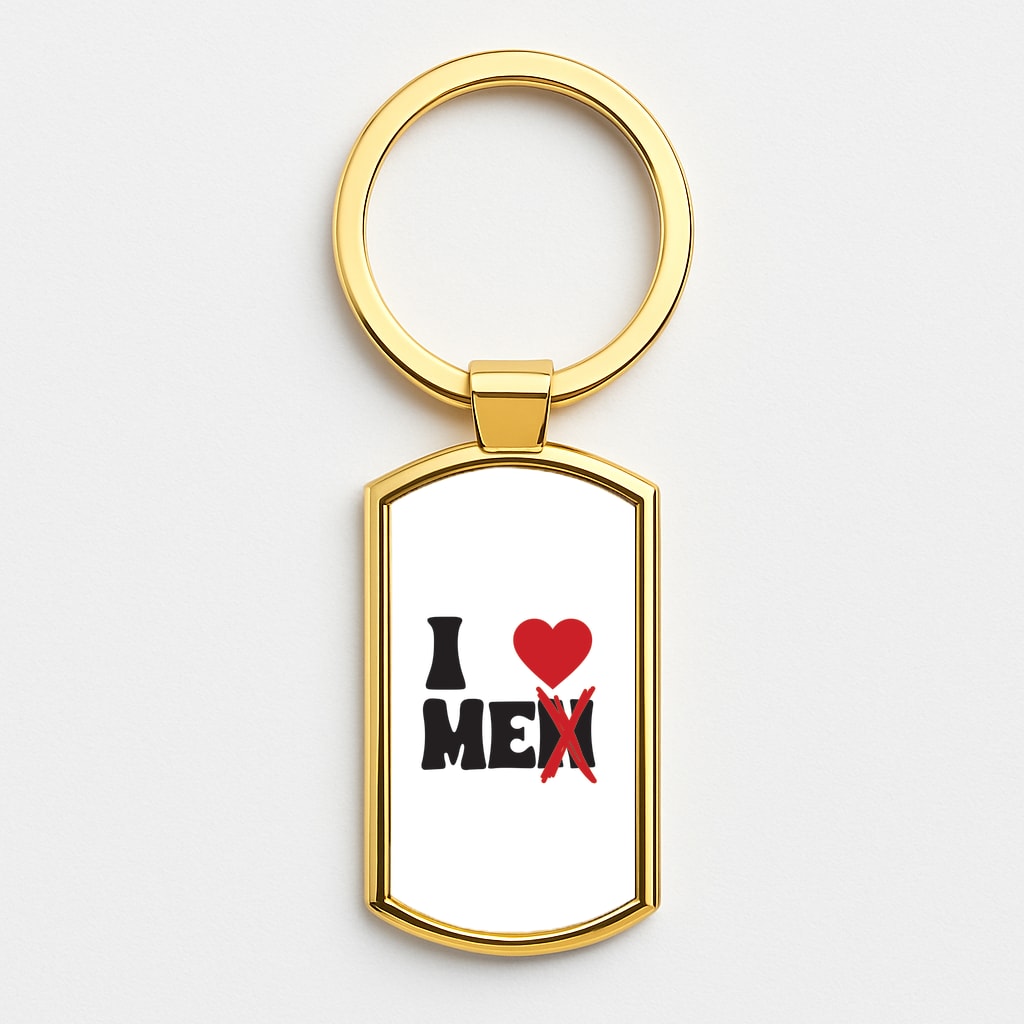 I Love Me - Funny Quotes Gold Keyring