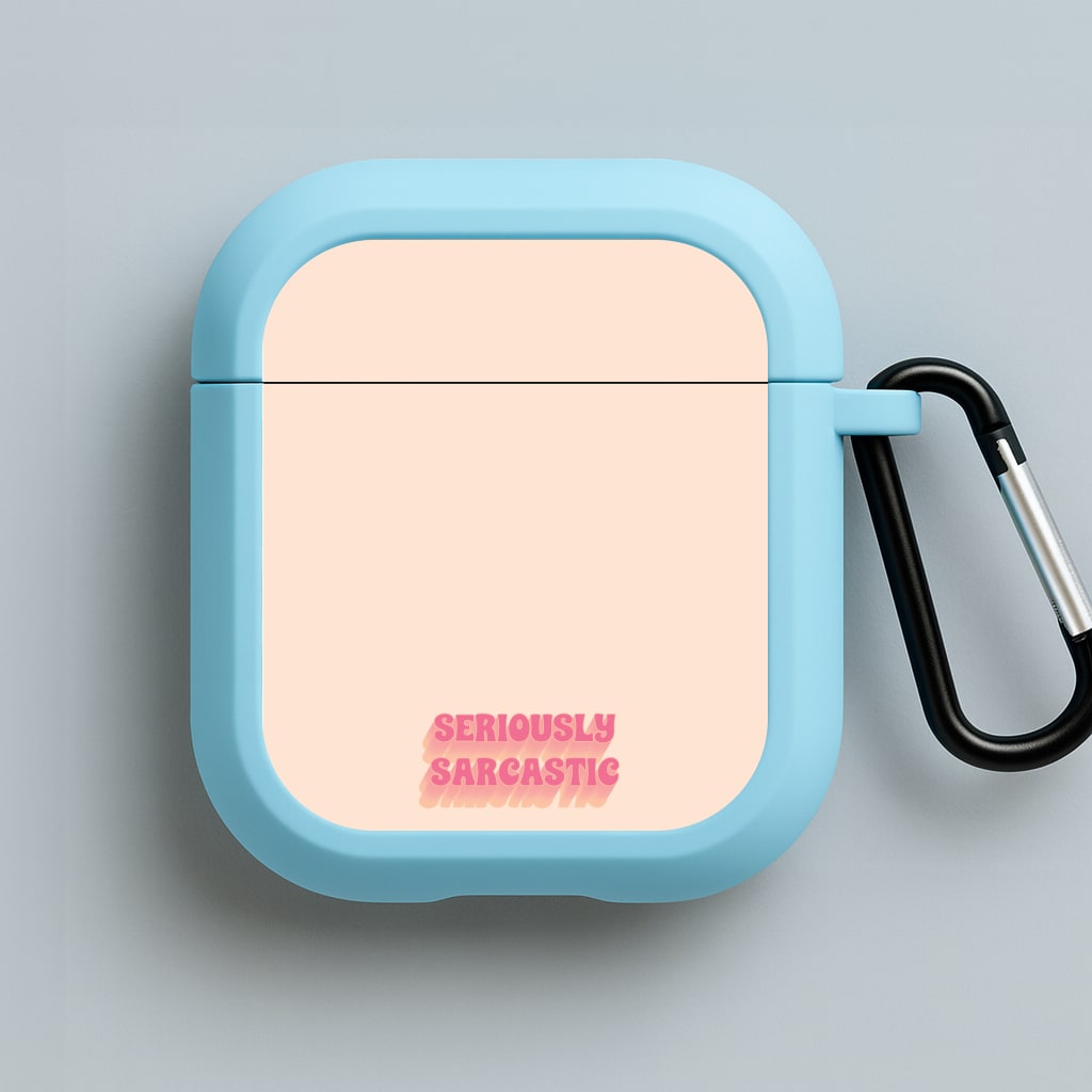 Seriously Sarcastic Blue AirPods Case