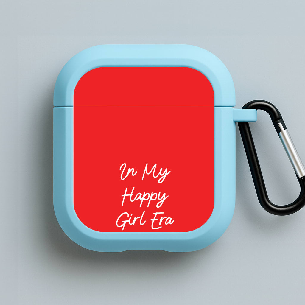In My Happy Girl Era Red Blue AirPods Case