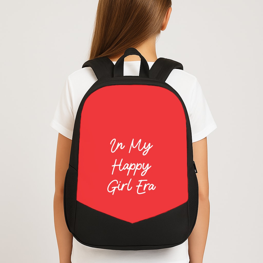 In My Happy Girl Era Red Backpack