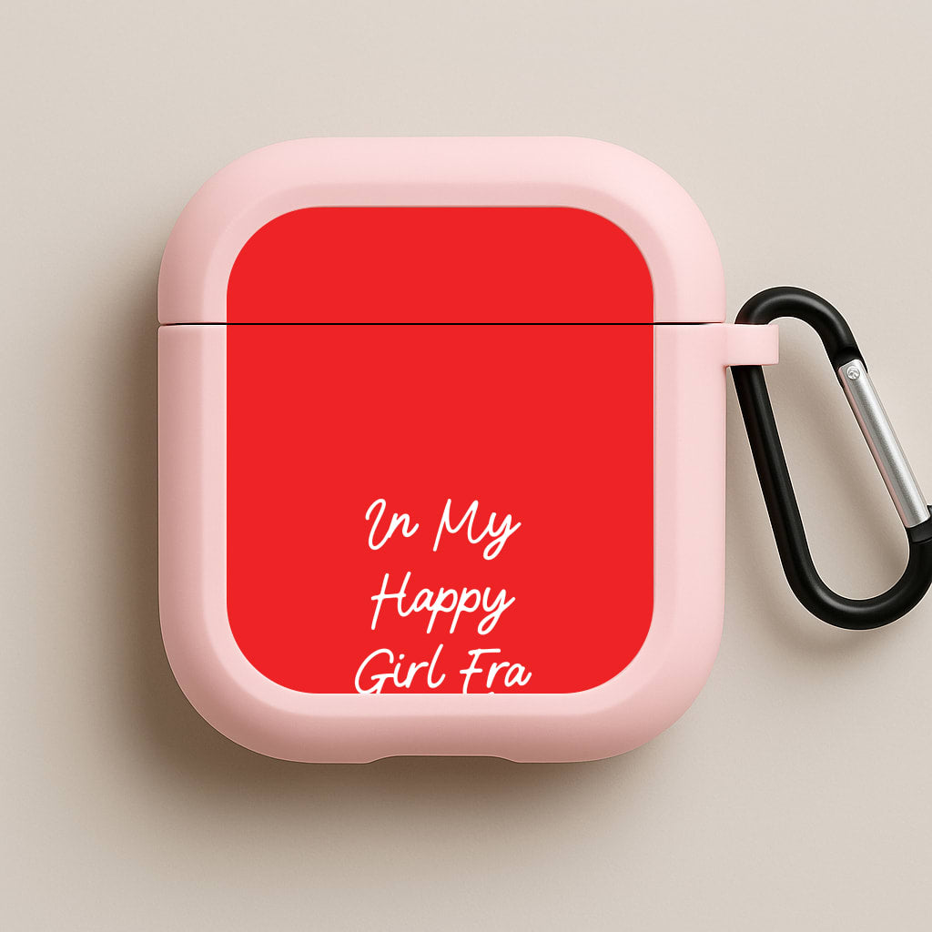 In My Happy Girl Era Red Pink AirPods Case