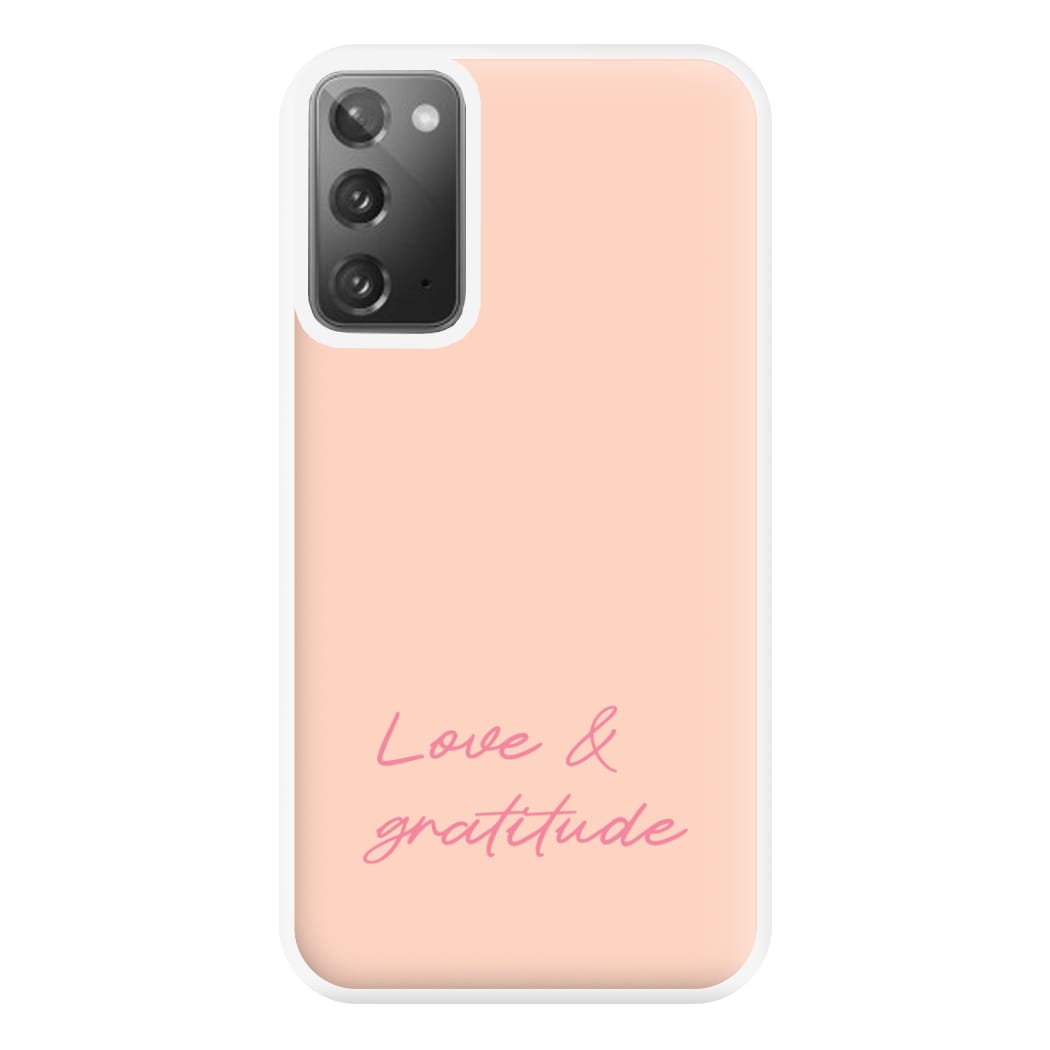 Love And Gratitude Phone Case for Galaxy Note 20 Ultra