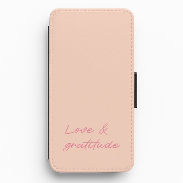 Love And Gratitude Flip / Wallet Phone Case