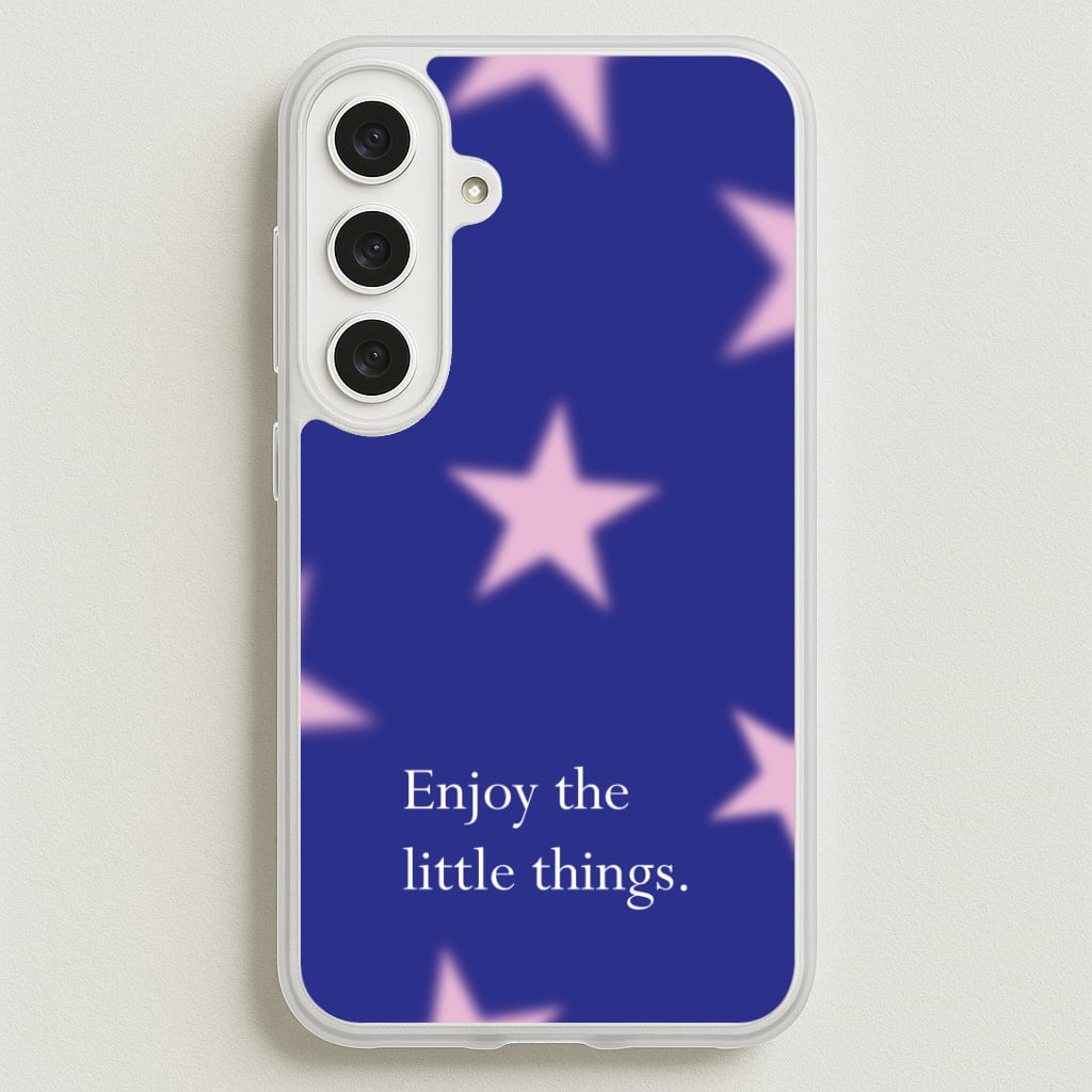 Enjoy The Little Things Dark Purple Phone Case for Galaxy S25FE