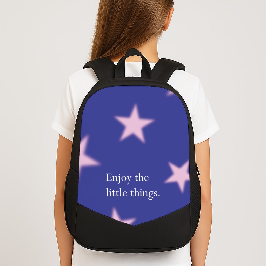 Enjoy The Little Things Dark Purple Backpack