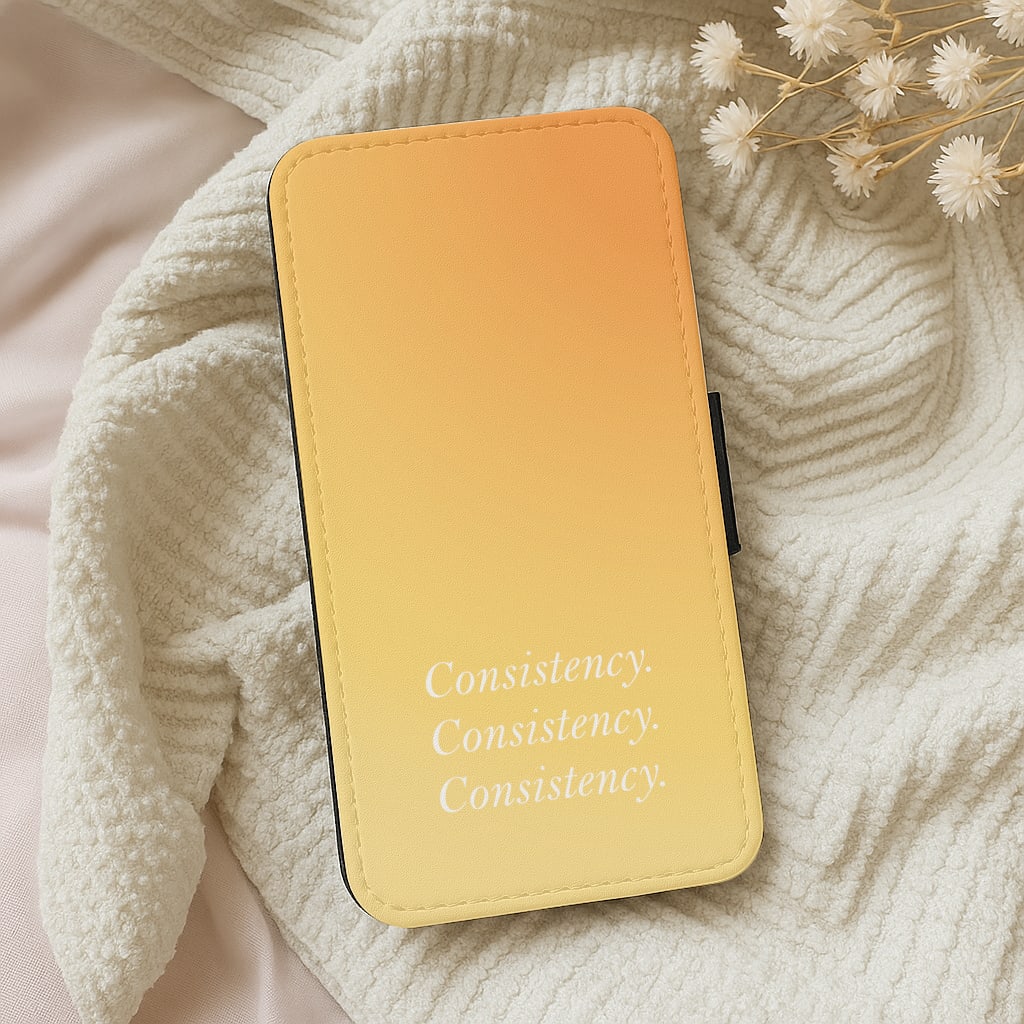 Consistency Yellow Wallet Phone Case