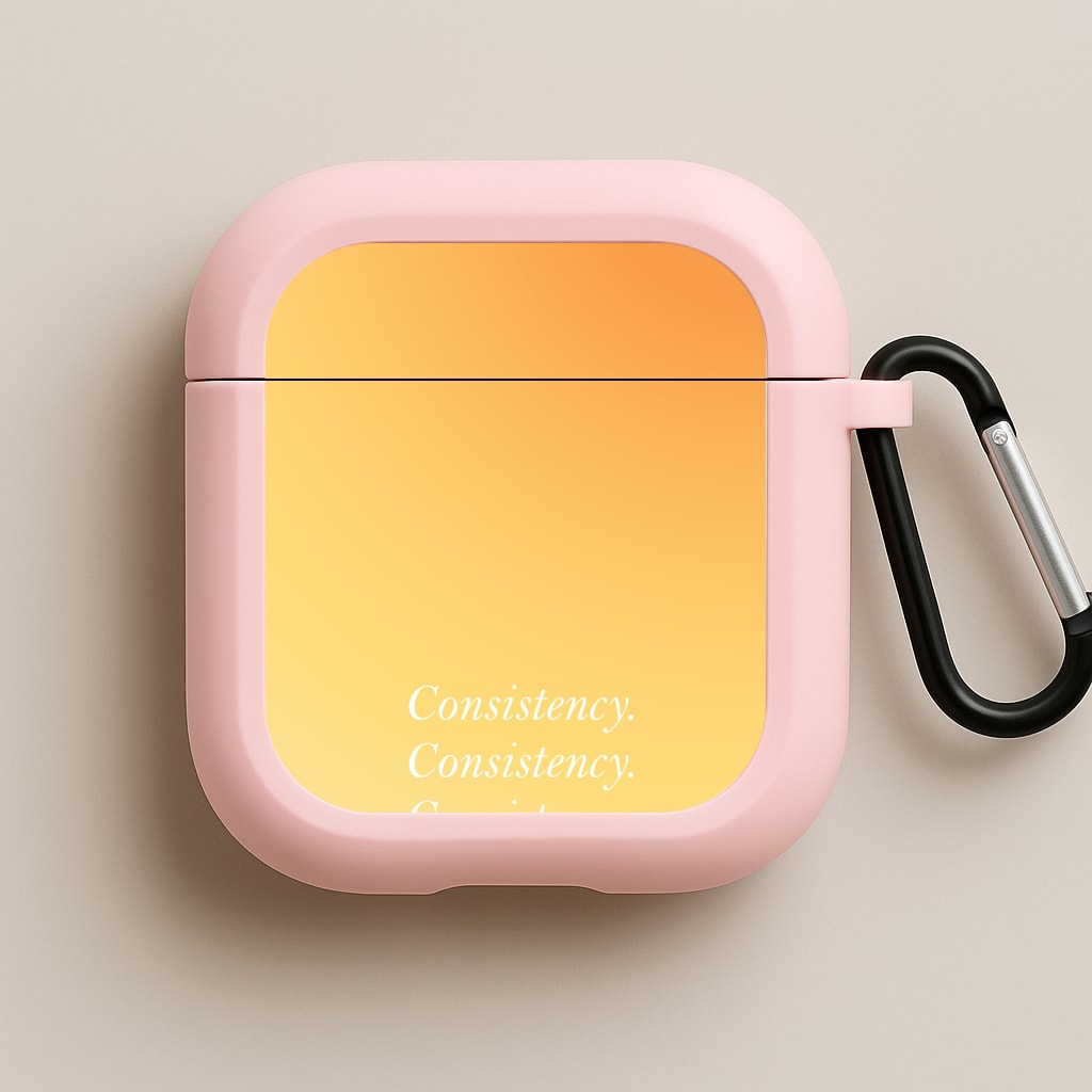 Consistency Yellow Pink AirPods Case