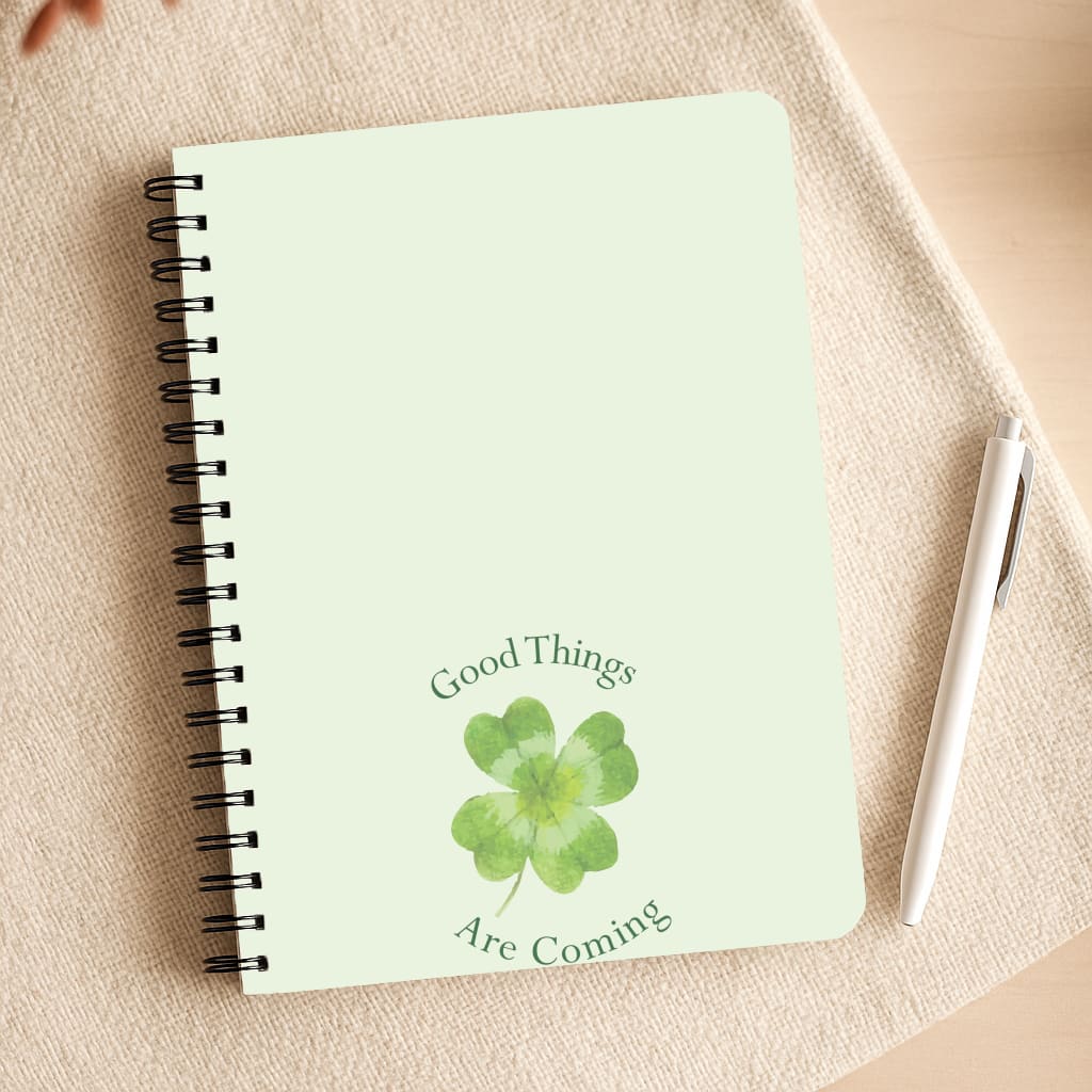 Good Things Are Coming Clover Notepad