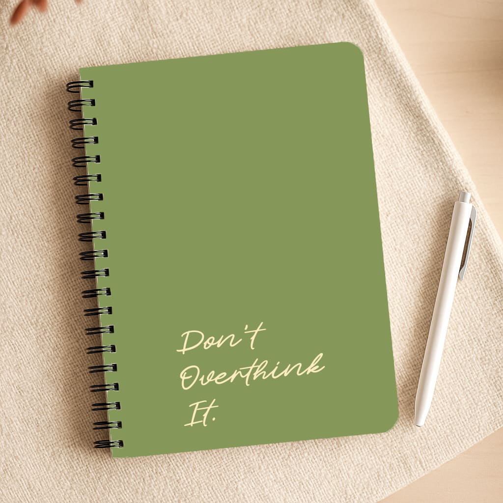 Sage Green Don't Overthink It Notepad